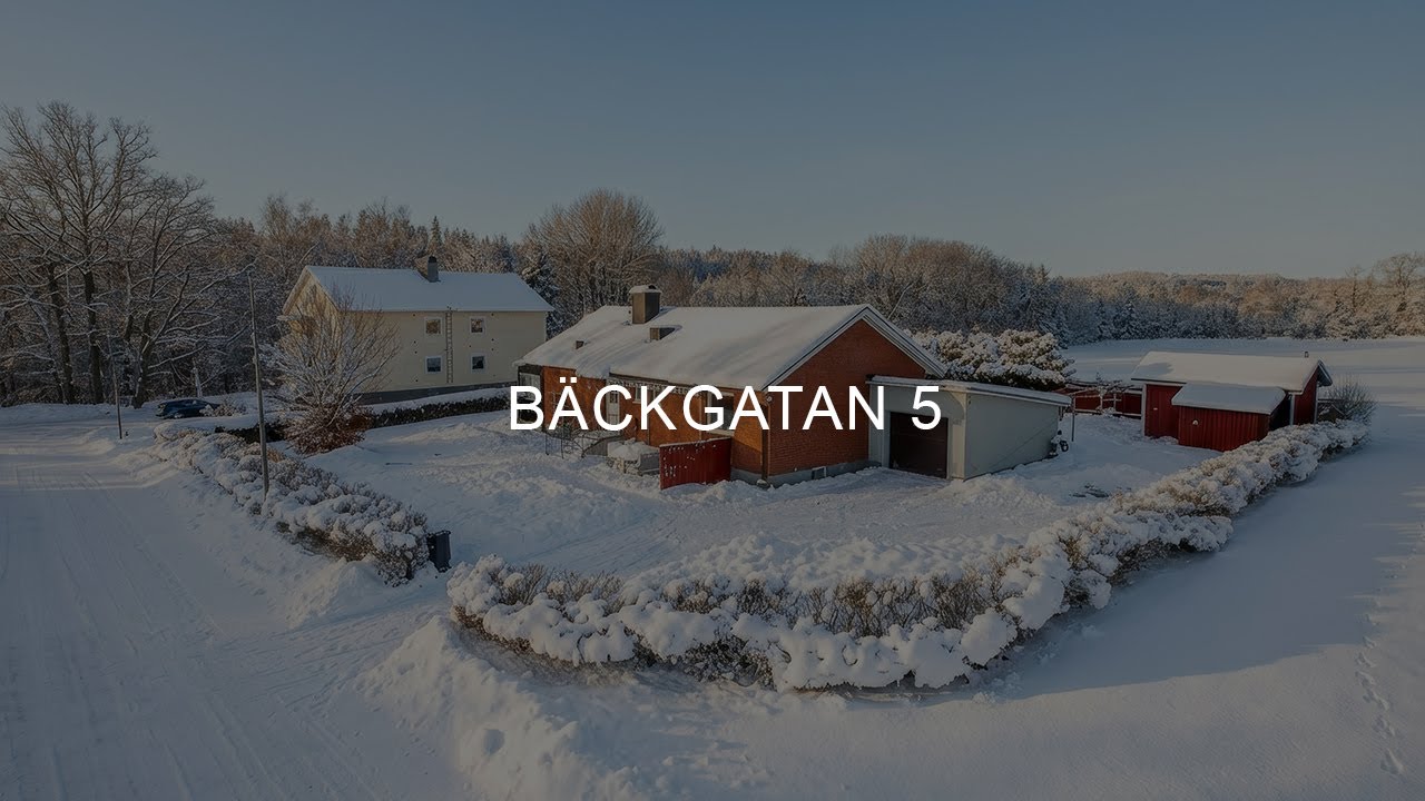 4 rum Villa på Bäckgatan 5 Klavreström Uppvidinge kommun - video