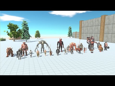INFERNALS WITH MUTANT & ANCIENT HUMANS VS 3X FACTION - Animal Revolt Battle Simulator