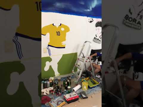 Banksy Graffiti Painters in my apartment Bogotá Colombia July 2019 3