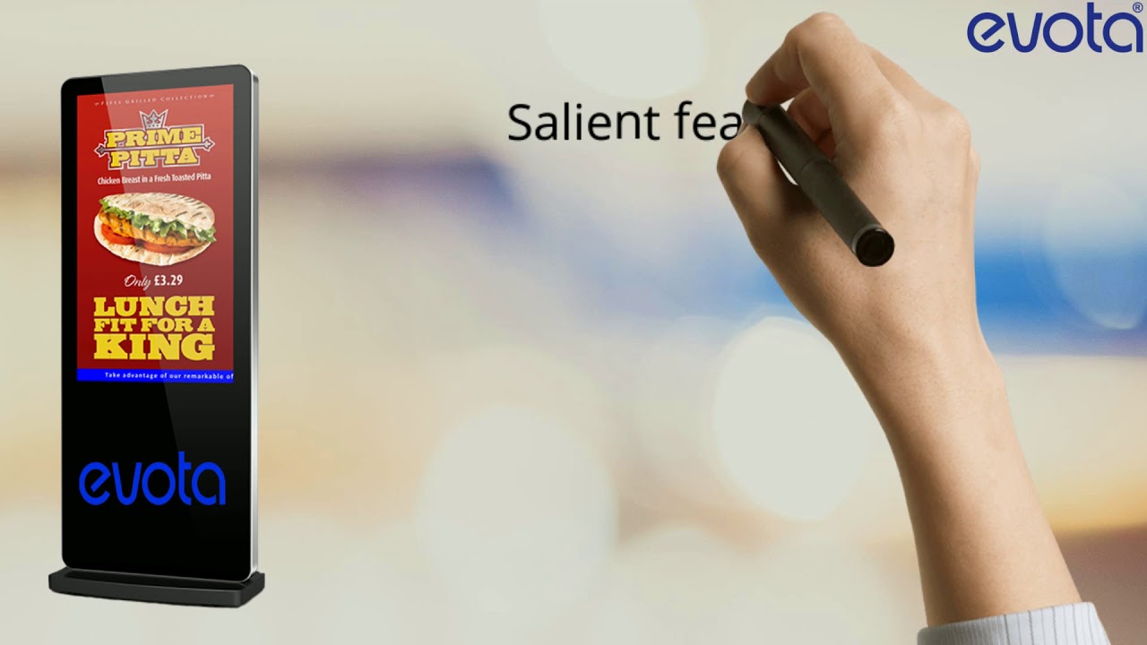 evota Ultra Slim Floor Digital Signage