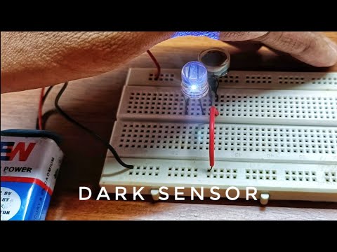 How to make a Dark Sensor on a Breadboard | Simple LDR Dark Sensor Circuit