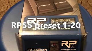Video thumbnail for Demo of Digitech RP55 Preset 1-20 Factory Default by vincent ryan borres