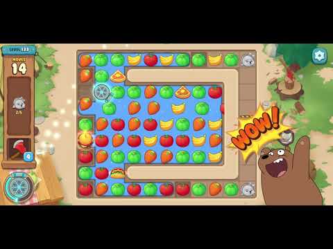We Bare Bears Match3 Repairs Level 133 - No Boosters