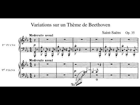 Saint-Saens - Variations On A Theme Of Beethoven In E Flat Major, Op.35 (베토벤 주제에 대한 2대의 피아노를 위한 변주곡)