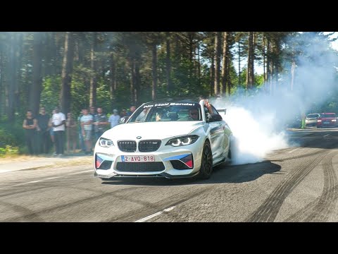 CRAZY BMW M Cars Leaving BimmerFest - INSANE BURNOUTS! New M2, XM, MH4 GTR, M5 E60, M3 CSL, M5 HCP..
