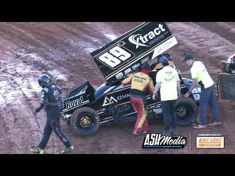 Sprintcars: Dave Fanning Quick Time Crash!! - Archerfield Speedway