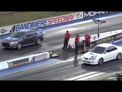 Mitsubishi Lancer vs Subaru Impreza Drag