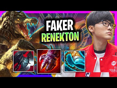 FAKER CRAZY GAME WITH RENEKTON! | T1 Faker Plays Renekton Top vs Kennen!  Season 2024