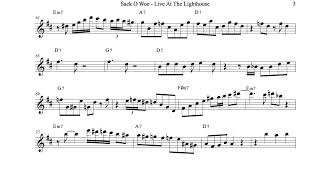 Cannonball Adderley Sack O Woe - Live At The Lighthouse (Eb Transcription)