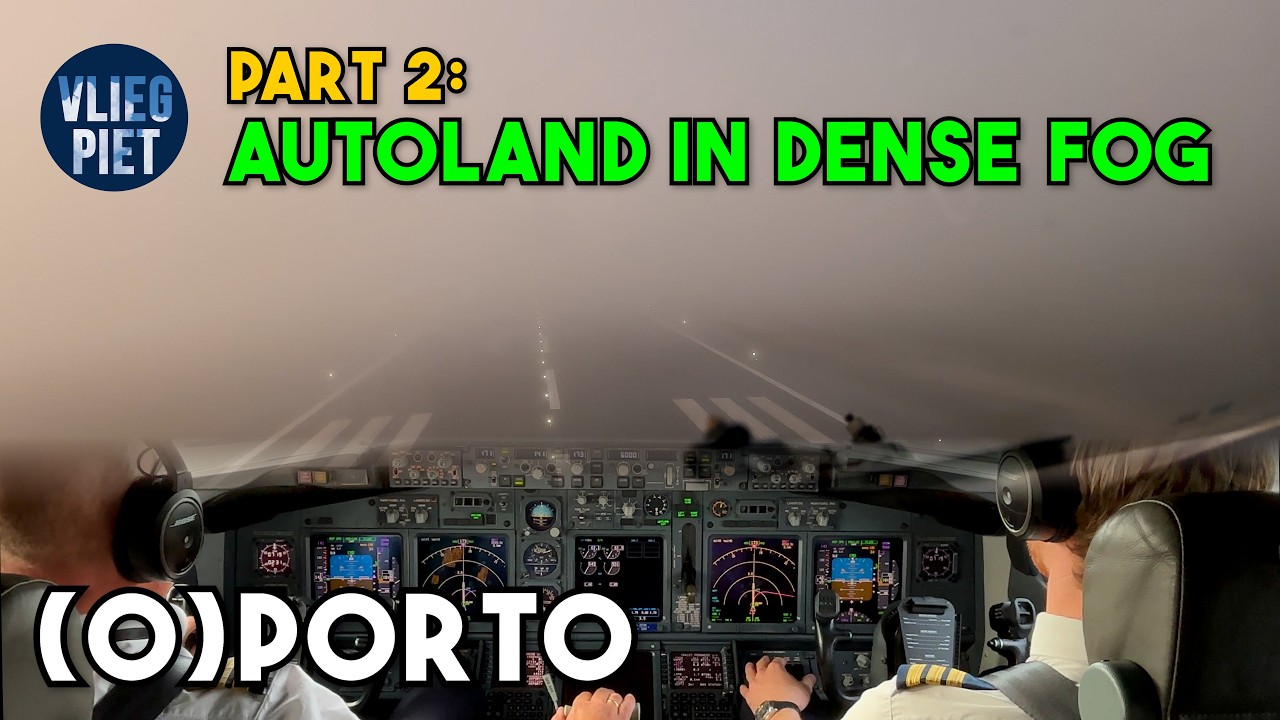 Boeing 737 CAT II Autoland in Dense Fog | Down to Minimums at Porto | COCKPIT VIEW | ASMR