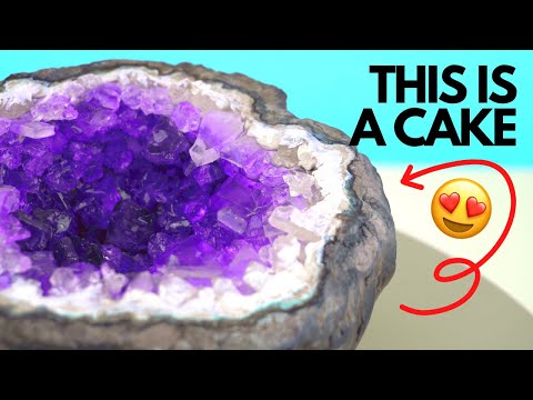 MAKING A 100% EDIBLE GEODE ROCK CAKE