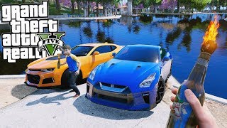 РЕАЛЬНАЯ ЖИЗНЬ В GTA 5 -  СОЖГЛИ СВОИ CHEVROLET CAMARO И  NISSAN GT-R!