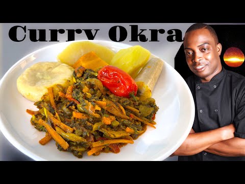 Curry Okra Happy independent how to make Jamaican Street food | Chef Ricardo JamaicaChef