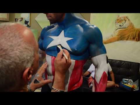 Captain America - "Body Painting A Hero" w/ Peter Sciallo