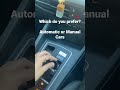 Automatic Vs Manual Cars