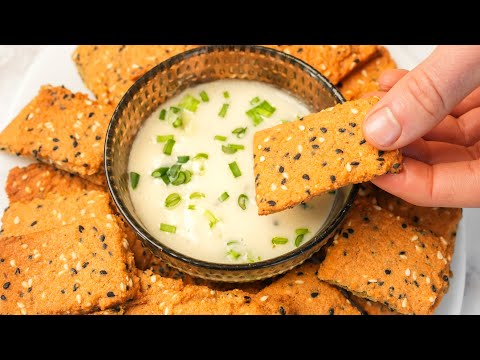 Easy Protein Snack! Crispy Lentil Crackers! Quick Recipe!