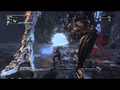 Bloodborne - Bloodletting Beast Boss in Great Pthumeran Iyll Chalice dungeon with Commentary