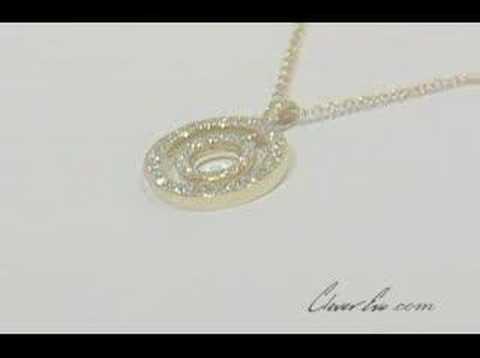 Twin Circle Diamond Pendant - 18k Yellow Gold (.65 ct. tw.)