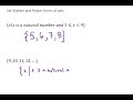 Set-builder versus Roster notation for sets