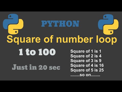 Python While Loop Square Numbers