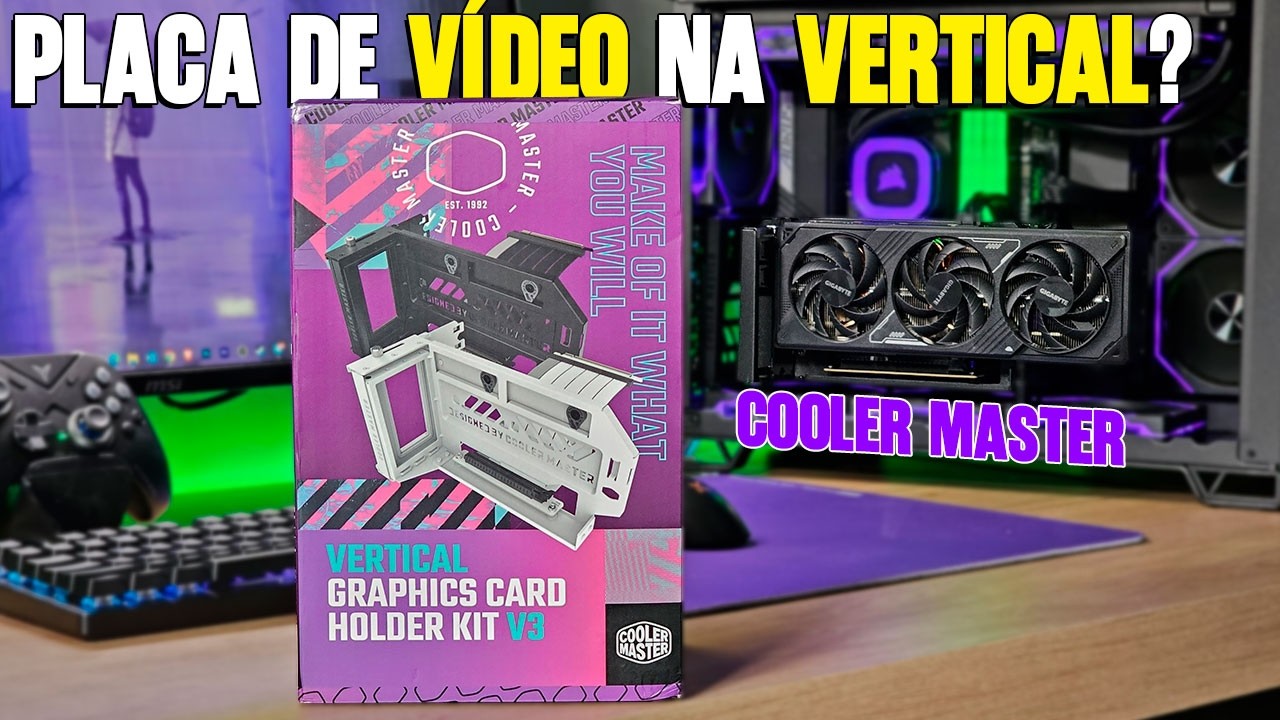 COUBE? Suporte Cooler Master para GPU na VERTICAL no Gabinete Corsair 2500D com RTX 5070