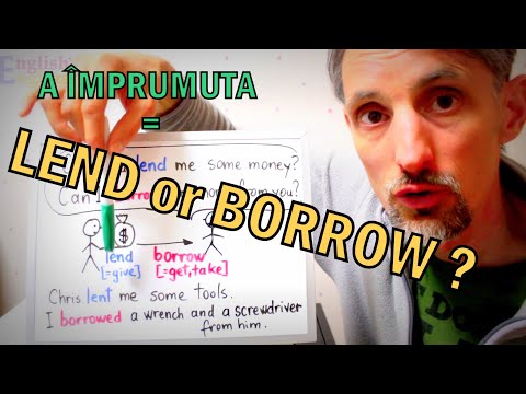 Lectia de Engleza - 𝐀 𝐈𝐌𝐏𝐑𝐔𝐌𝐔𝐓𝐀 = 𝐓𝐎 𝐋𝐄𝐍𝐃 𝐨𝐫 𝐓𝐎 𝐁𝐎𝐑𝐑𝐎𝐖 - Let's learn English #lend #borrow#diferenta