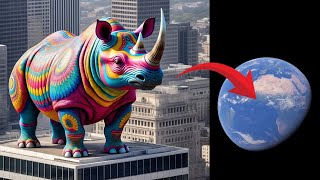 Real rhino on google earth #googleearthgamechallenge