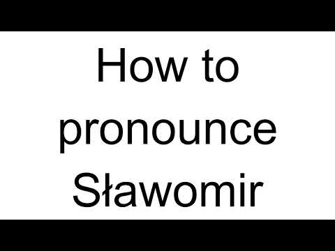 How to Pronounce Sławomir (Polish)