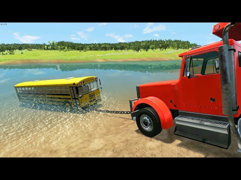 Bus Vs Deep Water #1 - Beamng Drive