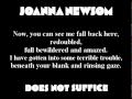 Joanna Newsom - Does Not Suffice (with lyrics)