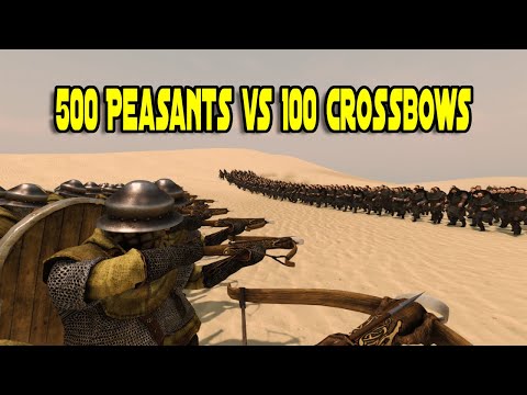 500 Peasants vs 100 Crossbows - Mount & Blade 2: Bannerlord