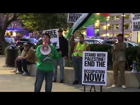 Des Moines Mayoral Candidate Denver Foote Speaks at PSL Free Palestine Rally - Des Moines