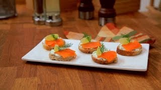 كانابيه السلمون المدخن - وصفات فتافيت القصيرة - فتافيت