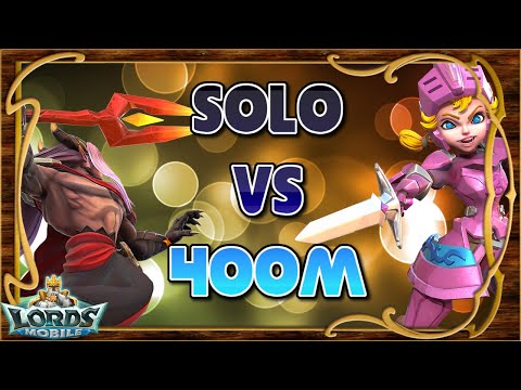 Lords Mobile ES - Atacando en solo a castillos de 400M de poder! Al borde de perder el líder!