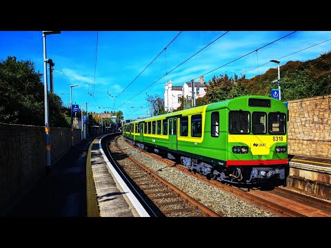 *Repainted* Irish Rail's 8300 class Dart train, 8118/8318 departs Sandycove Station for Bray.