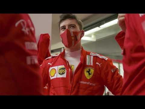 Marcus Armstrong tests Ferrari F1