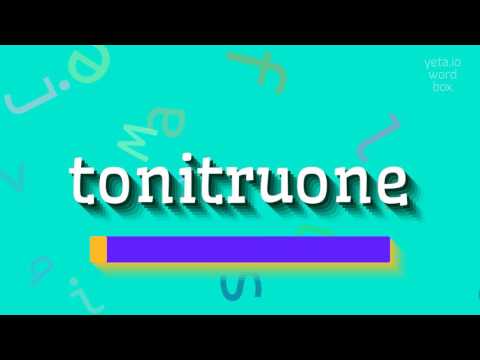 How to say "tonitruone"! (High Quality Voices)