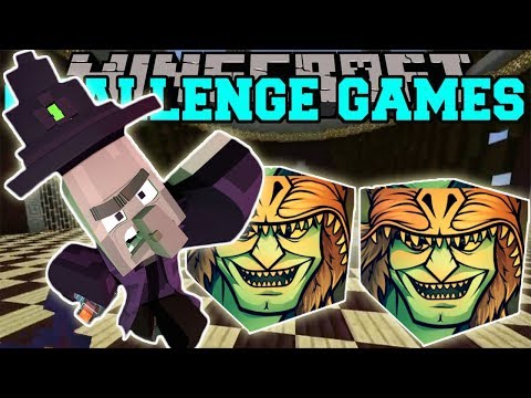 PopularMMOs Pat and Jen Minecraft WITCH CHALLENGE GAMES   Lucky Block Mod   Modded Mini Game