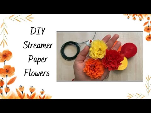 Super Easy DIY Party Streamer Crepe Paper Flowers