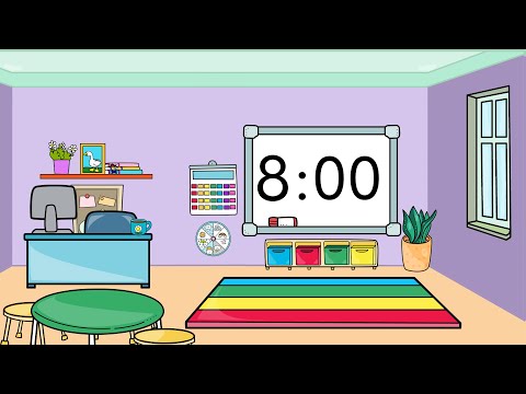 Classroom 8 Minute Timer + 2 Minute Clean Up Timer