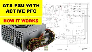 ATX PSU FSP350-60APN Diagrama de circuito explicado CM6800TX / CM6800, TNY277AN, WT7527 com PFC