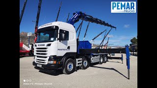 Camion plateau Scania R 520 8X2 GRUA HIAB 622 CAJA FIJA ABIERTA - BDF - PLATAFORMA 32T | Image 4 - Autoline