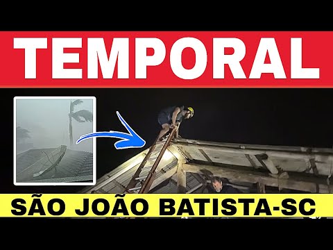 🚨FORTE TEMPORAL de GRANIZO em SÃO JOÃO BATISTA-SC destelhamento de casas 😧