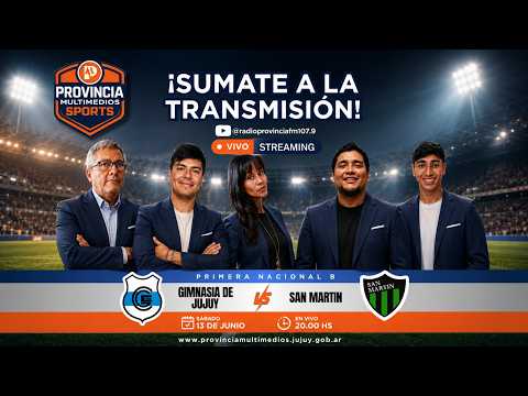 Gimnasia Jujuy Vs. San Martín de SJ por #ProvinciaMultimedios 🔴13/06/26