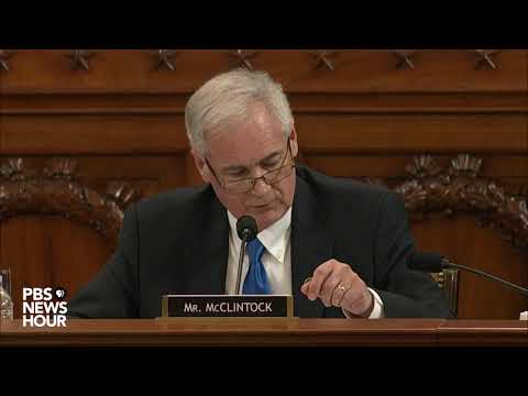 WATCH: Rep. McClintock: officials' criticism of Trump in impeachment inquiry 'completely irrelevant' Video