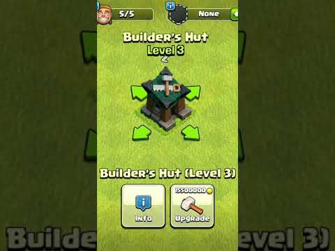 Level 1 to MAX Upgrade Builder's Hut - Clash of Clans