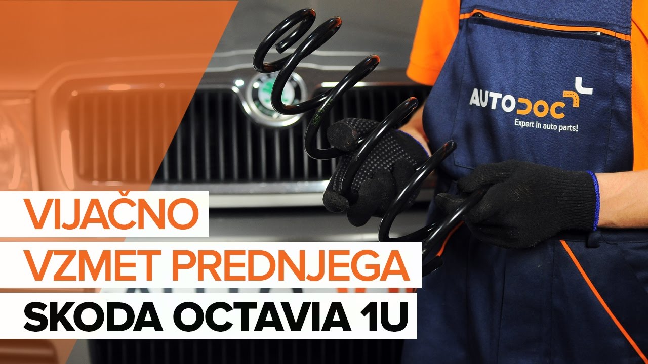 Kako zamenjati avtodel vzmeti spredaj na avtu Skoda Octavia 1U – vodnik menjave
