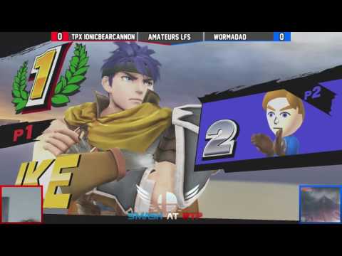 Amateur LFs TPX IonicBearCannon (Ike) vs Wormadad (Mii Swordfighter) RTP 4-10-17
