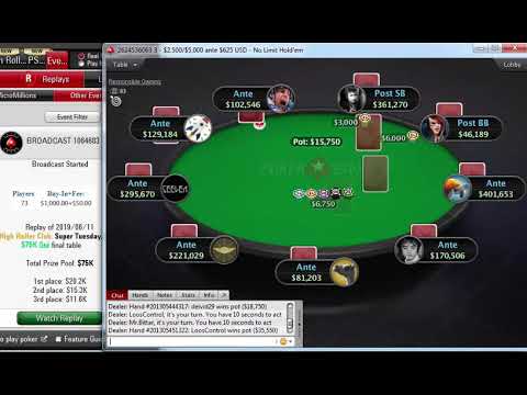 Replay | "damowain" Final table PokerStars High Roller Club: $1,050 Super Tuesday, $75K Jun 11, 2019