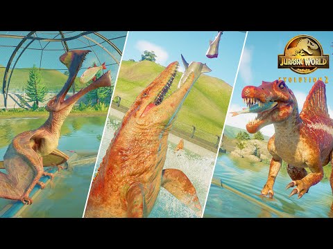 🐠 All 17 Piscivorous Dinosaurs - Jurassic World Evolution 2